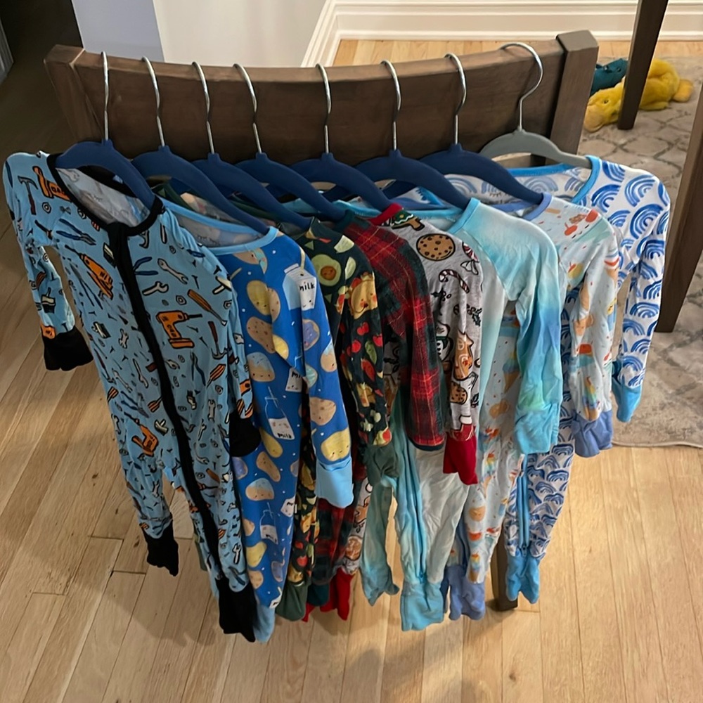 Taco, blue rainbow, tools, milk & cookies pjs 6-12 months